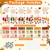 WATINC Fall Leave Scarecrow Sticker Art Craft - Autumn Scarecrows Head DIY Craft Kit, Maple Leaves Pumpkins Thanksgiving Party Preschool Classroom Activity Favors Supplies for Kids Teens (12Pcs)