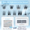 Lash Clusters 84 Pcs Cluster Lashes Eyelash Clusters DIY Cluster Eyelash Extensions Individual Lashes Thin Band & Soft (Frost,C-8-16mix)