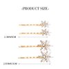 BARTOSI Rhinestone Star Hair Pins Gold Star Hair Clips Crystal Bridal Hair Barrettes Bride Wedding Hair Accessories for Women and Girls (Pack of 4)