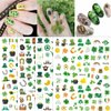 St. Patrick's Day Nail Art Stickers Shamrock Nail Decals 3D Self- Adhesive Luck of Four Leaf Clover Design Irish Nail Stickers Summer Nail Supplies for Women St Patricks Day DIY Nail Accessories 8 Pcs
