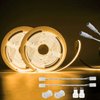 PAUTIX COB LED Strip Lights 48ft/15m Super Bright,504 LEDs/m Warm White 2700K CRI90+ Flexible LED Tape,DC24V for Cabinet Home DIY Lighting Projects with 2pcs COB Connector(Power Supply Not Included)