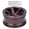 Metal Wheel Hub, 4PCS Aluminium Alloy Wheel Hub Compatible with Universal 1/10 Flat Running Drift RC Car(Coffee) Car Model Accessory