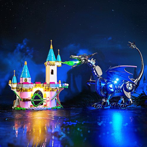 BRICKSHINING LED Lighting Compatible with Lego Maleficent’s Dragon Form 43240, Light Kit Compatible with Lego 43240, Giving Light to Model, NOT Included The Model Set(Classic Edition)