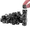 Super Z Outlet Standard 16mm Black Dice with White Pips Dots for Board Games, Activity, Party Favors, Toy Gifts (100 Pack)