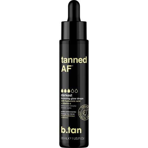 b.tan Darkest Self Tan Drops for Face & Body | Get Tanned - Darkest Self Tanner Bronzing Glow Drops, Vegan, Cruelty Free, 1.0 Fl Oz