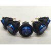 PACTRADE 5 PCS Boat Automotive CAR Small Round Blue LED Rocker Switch SPST ON/Off