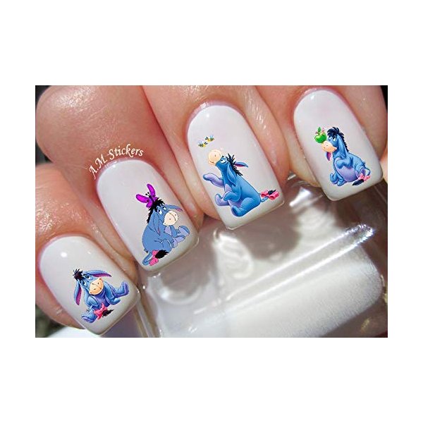 Eeyore Water Nail Art Transfers Stickers Decals - Set of 43 - A1263