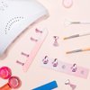 LADYING 2 Sets Nail Painting Practice Stand Acrylic Fake Nail Art Holder For Press Ons Magnetic Nail Display Design Tools Kit Accessories For Home DIY Beginner Salon Supplies（Gradient Pink）