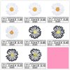 Minason Embroidered Iron on Patches for Clothing: 8Pcs Black/White Flower Daisy Petal Sew on Applique Repair Patch DIY Craft Accessories for Clothes Jacket Jeans Dress Backpacks