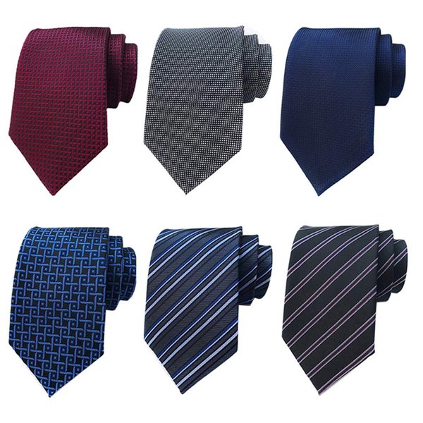 Adulove Men's Necktie Classic Silk Tie Woven Jacquard Neck Ties 6 PCS