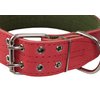 Genuine Leather Dog Collar 1.75" Wide Padded (Neck Circumference: 15"-18", Red)