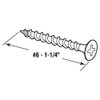 Prime-Line MPSC7841-100 Drywall Screws, #6 x 1-1/4 In., Coarse Thread, Phillips Head Drive (100 Pack)