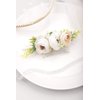 Kercisbeauty Boho Blooming Flower Hair Comb with White Leaves for Garden Wedding Brides