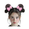 MeeTHan Pink Polka Dot Bows Mice Mouse Hair Clips Ears Elastic Bands Costume Accessories: M12 (Minnie Clips 6 CM-SK2)