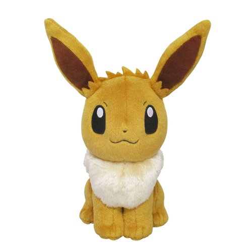 Sanei Pokemon All Star Series Eevee Stuffed Plush, 8", Brown (PP07)