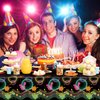 Neon Tablecloth Glow Party Table Covers 108 x 54 Inch Plastic Neon Table Cloths Neon Party Supplies for Glow in The Dark Birthday Party Supplies Decoration