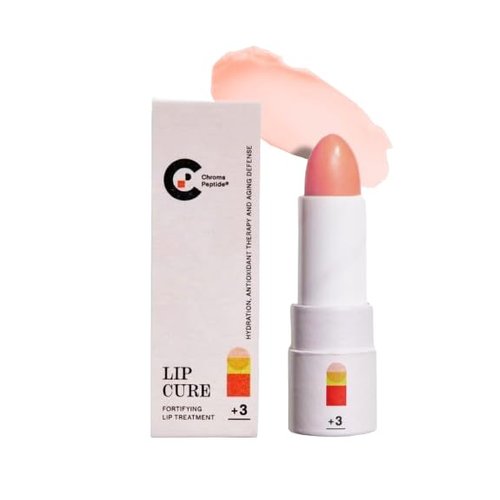 Chromat Lip Cure +3 Fortifying Lip Treatment | Soothing, Hydrating, Moisturizing, Skin Barrier Protecting, Fine Line Targeting, Tinted Balm Formula