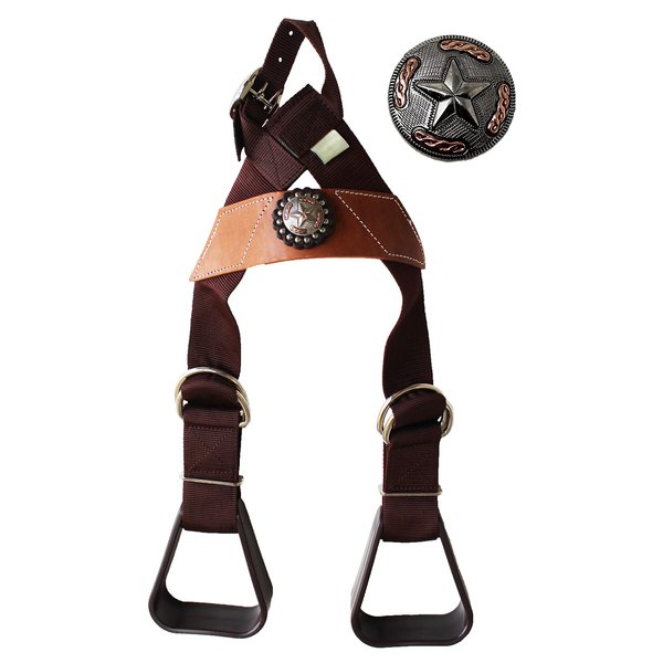 CHALLENGER Horse Saddle Western Kids Child Youth Pony Buddy Stirrups w/Concho 5138CO548