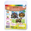 VHALE Suncatchers Craft 3 Sets (9 Cutouts) w Tissue Papers Stained Glass Effect Paper Sun Catcher Kit, Window Art, Classroom Crafts, Creative Art Projects, Kids Party Favors (Thanksgiving)
