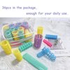 MOODKEY 36PCS Plastic Hair Rollers Set Heatless Hair Rollers Hair Curlers Snap on Rollers Self Grip Rollers Hairdressing Curlers Tools for DIY Hairdressing Hair Salon (5 Size)