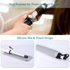 Heat Resistant Mat for Hair Tools,Silicone Curling Iron Holder Pouch for Curling Wand,Portable Flat Iron Travel Case Cover Styling Station Pad Organizer for Hair Straightener