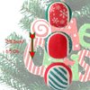 LUCKITTY 3 Packs Christmas Dog Tennis Balls Interactive Toy Puppy for Small Medium Dogs Training Playing- Red, White, and Green Color Blocking Patterns 2.5 Inch