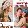 Bohend Christmas Headbands Stretch Knotted Headbands 3Pcs Head Bandana Non Slip Elastic Snowman Head Bands Workout Yoga Sweatband Hair Accessories for Women and Girls (E)