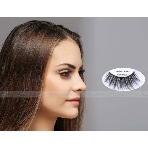 DESIRES LASHES By EMILYSTORES Natural Lashes 3D Layered Effect Fake-Mink Eyelashes Multipack 5Pairs, Glamorous