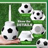 12 Set Soccer Ball Cups with Straws and Lids, 10 oz Plastic Reusable Soccer Cups Bulk for Kids Birthday Theme Party Supplies