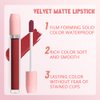 BINGBRUSH Super Stay Matte Longwear No-Budge Liquid Lipstick Makeup,Highly Pigmented Color and Instant Shine, Cheeky, Soft Matte Lip Cream Lightweight Lipgloss (19#&20#, Pack of 2)