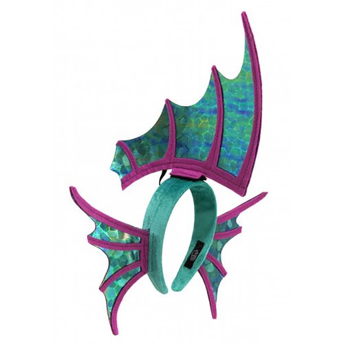 Seahorse Shimmer Sparkle Fin Headband - Velvet Fabric with Felt Wings, Lightweight and Comfortable