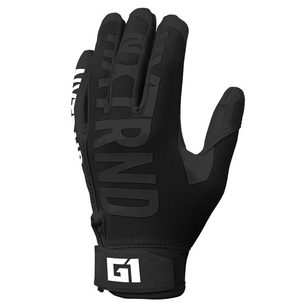 Nxtrnd G1 Youth Football Gloves, Kids Sticky Receiver Gloves (Black, Youth Small)