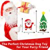 REQIHO Christmas Dog Toys, Crinkle Christmas Tree & Squeaky Santa Claus, Dog Christmas Toys, Hide and Seek Dog Toy, Plush Dog for Small and Medium Dogs