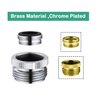 walkinginrain Faucet Adapter with Aerator, Sink Faucet to Garden Hose Adapter, Faucet Adapter to Garden Hose for Kitchen and Bathroom, 3/4" GHT Thread Chrome