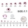 4240Pcs Flatback Pink Rhinestones Glass Crystal Gemstones for Nail Art Jewels Makeup Shiny Round with Tweezers and Picking Pen (SS6~SS20 Set)