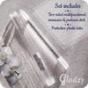 GLADZY Glass Cuticle Pusher Tool - Manicure Stick, Crystal Glass Cuticle Remover, Callous and Dry Skin Fingertip File, Nail Shaper, Professional Nail Care, Ethically Made in Czech Republic