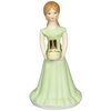 Enesco Growing Up Girls “Brunette Age 11” Porcelain Figurine, 5.5”, Golden,green