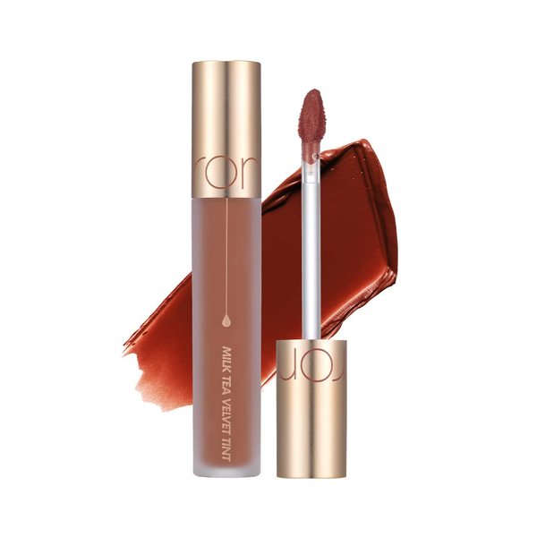 rom&nd Milk Tea Velvet Tint, 05 VANILLA TEA, MLBB, Matte Finish, Liquid Lip Tint, Long Lasting, Creamy, Non-Drying, Smudge-Proof, Richly Pigmented, Smooth Texture