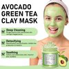 Pjordo 4 Pcs Clay Mask Christmas Gift Set, Turmeric Vitamin C Clay Mask, Dead Sea Mud Mask, Avocado Clay Mask, Rose Clay Mask, Face Mask Skin Care Set, Gifts For Women Girls, 2.82 Oz Each