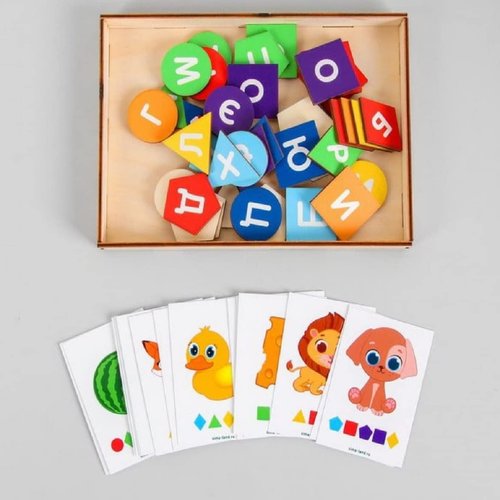 Learn Russian Language - Learn Russian Alphabet Flash Cards - Wooden Russian Azbuka - Russian Learning Alfavit