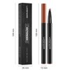 LANGMANNI Eyebrow Pen - Wild Micro-4Tip Prong Lasting Water Eyebrow Pencil, For Effortless & Natural Looking Brows That Last All Day (#2 Brown 2pcs)
