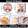Two Fast Birthday Party Supplies Serves 24 Race Car 2nd Party Paper Plates Napkins Set Racing Car Tablecloth Tableware Kit for Two Years Old Party Baby Shower Decorations Favors for Boys, Serve 24
