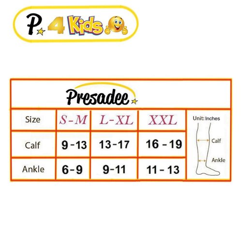 Presadee Kid’s Edition Easy Zipper Compression Socks Knee Length Energize Leg Circulation Performance Fatigue Support (S/M, Beige)