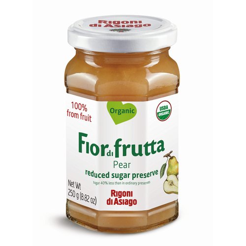 Rigoni di Asiago Fiordifrutta Organic Fruit Spread, Pear, 6 Count, 8.82 oz