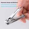 firiKer 4PCS Nail Clipper Set, Sharpest Fingernail & Toenail Nail Cutting Clippers, Quality Stainless Steel Portable Nail Cutter Set with Nail File, Personal Pedicure Kit for Women Man