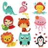sinceroduct Diamond Art Kits for Kids, 64 Pcs Diamond Art Stickers Crafts for Kids Ages 4-6-8-12, 5D DIY Animals Gem Art Stickers Kits for Girls Boys Adults Beginners, Christmas Diamond Art Gifts
