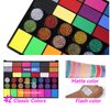 42 Colors Face Painting Kit for Kids -Face Paint Kids , Stickers, Templates,Brushes, Diamond Stickers Safe and non-Txic:Party,Carnival,Festival,Halloween Makeup,Face Paint