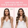 GOO GOO Clip in Hair Extensions Real Human Hair, 14inch 85g 7Pcs, 4/27/4 Balayage Chocolate Brown to Caramel Blonde, Remy Human Hair Extensions Clip ins for Women, Natural Human Hair