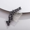 Chargances Bridal Crystal Hair Comb Black Wedding Rhinestone Hair Side Comb Fashion Handmade Hair Accessories for Bride Wedding Prom Flower Girl Headpieces (Black)