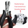 BLUPLE Fusion Bond Crusher Tool for Keratin Hair Extensions Pliers for Micro Rings Beads, Black Hair Extensions opener and Removal Tool, Professional Hair Extension Tool (1pc Black)